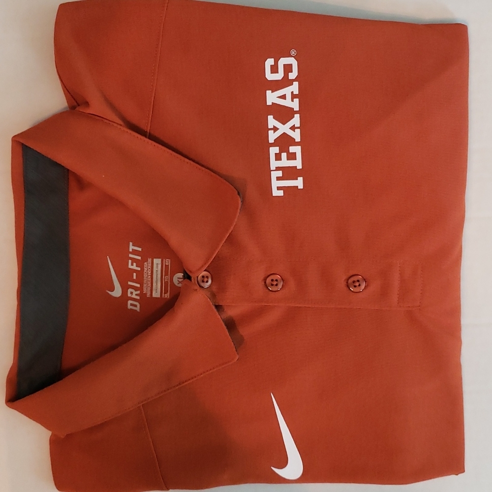 Nike Dri-FIT Texas Polo Shirt in Orange and White
